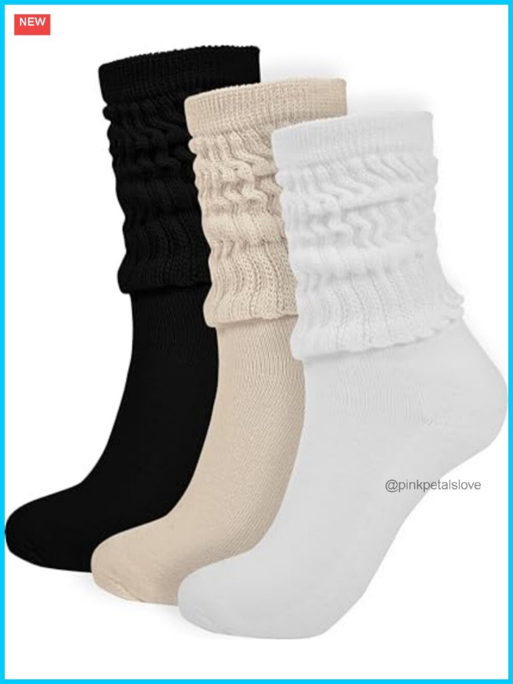 Slouch Socks Women Retro Scrunch Short Soft Crew Socks
